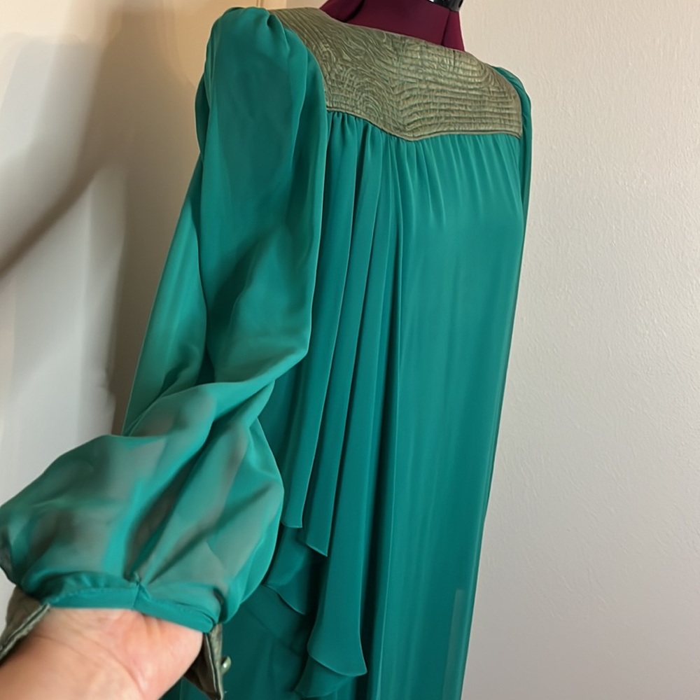 Emerald chiffon “Golden Girls” style dress
